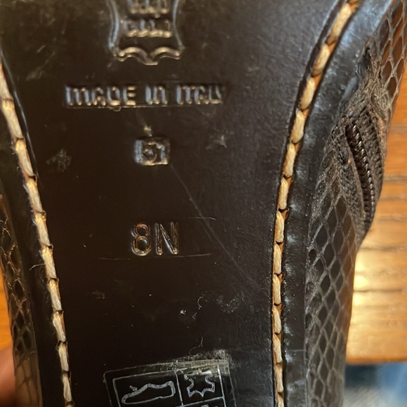 Via spiga snake skin textured booties made in Italy size 8Narrow - Picture 8 of 10